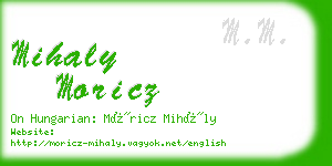 mihaly moricz business card