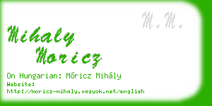 mihaly moricz business card